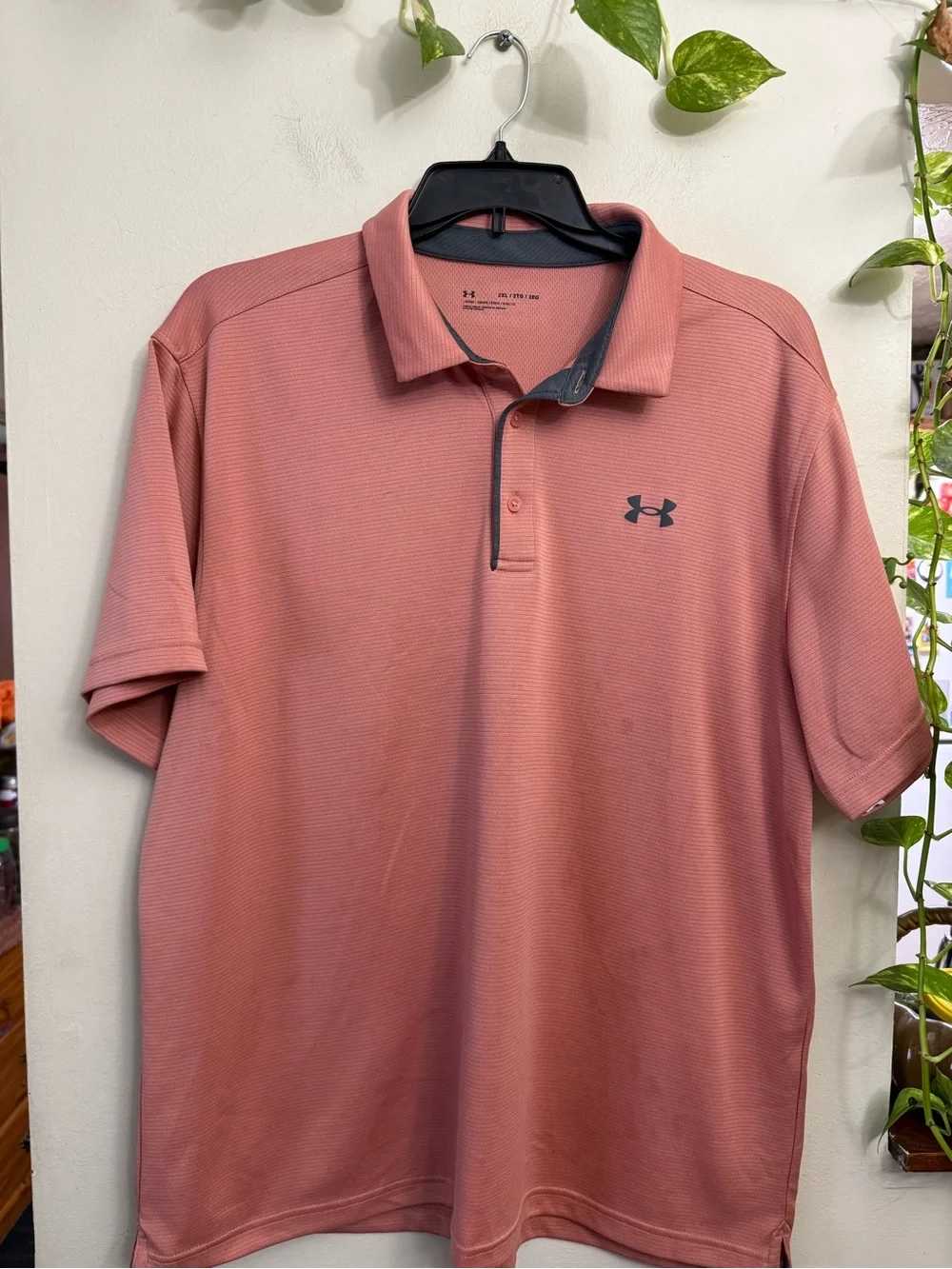 Jordan Men's Polo Shirt - Dusty Rose with Gray Trim